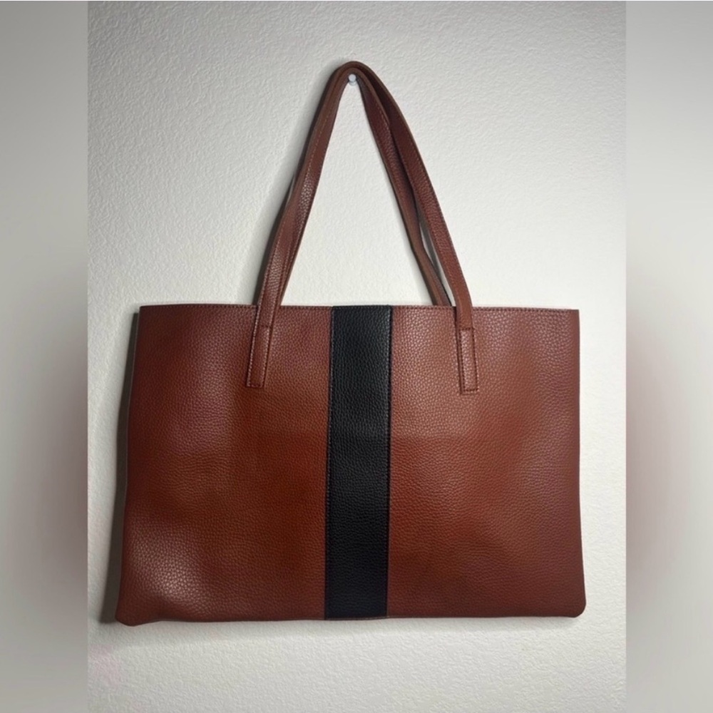 Vince Camuto Tan and Black Shoulder Bag - Picture 1 of 9